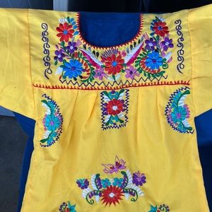 Mexican Embroidered Girl Dress